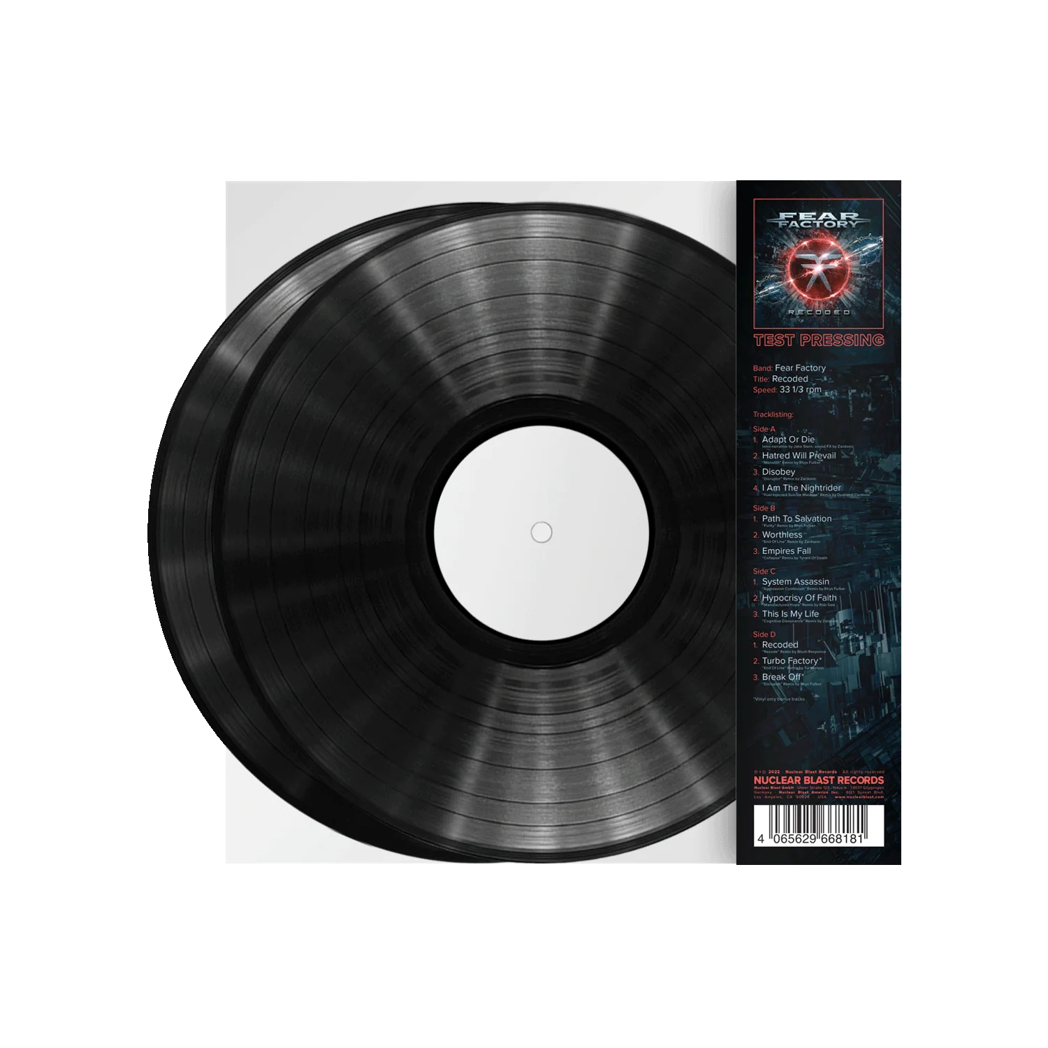 Fear Factory “Recoded” TEST PRESSING