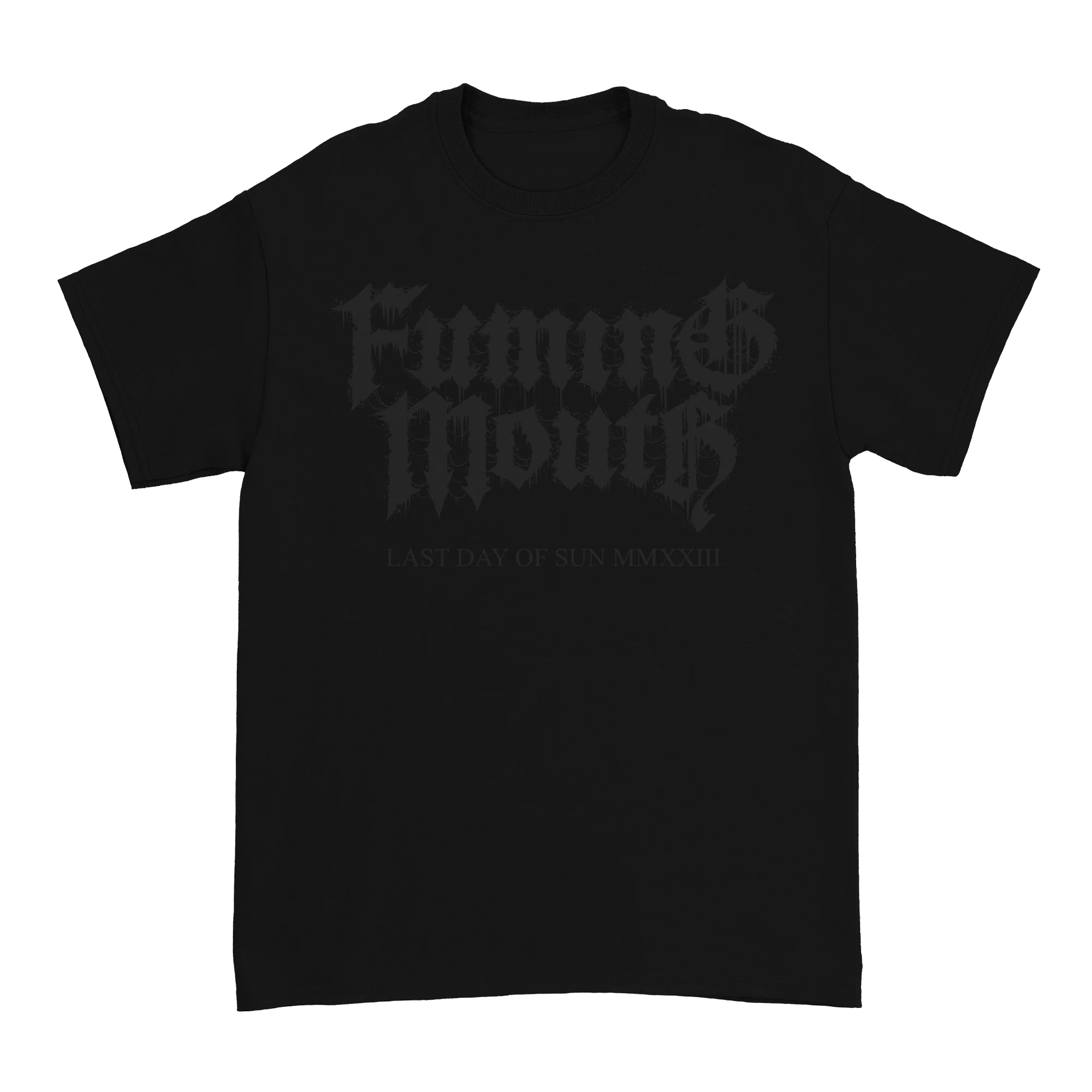 Fuming Mouth - Black On Black Tee - Image 2