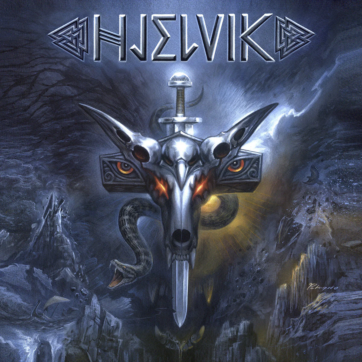 Hjelvik - Welcome To Hel (Orange/Mustard Swirl Vinyl LP)