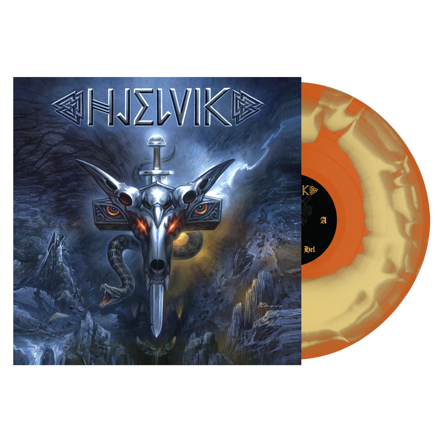 Hjelvik - Welcome To Hel (Orange/Mustard Swirl Vinyl LP) - Image 2